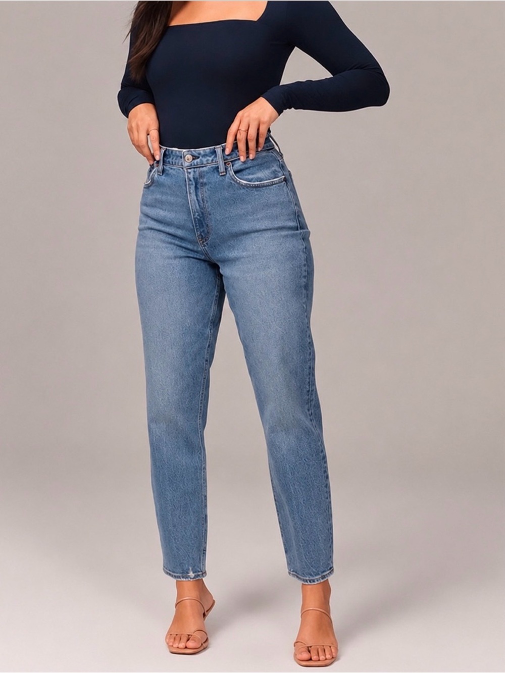 Abercrombie Curve Love High-Rise Mom Jeans